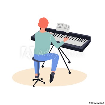 Man play the keyboard
