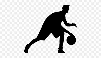 Man Playing Basketball - Silhouette People Basketball Png
