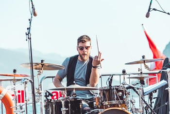 Man Playing Drums