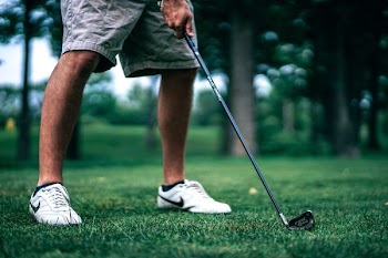 man playing golf