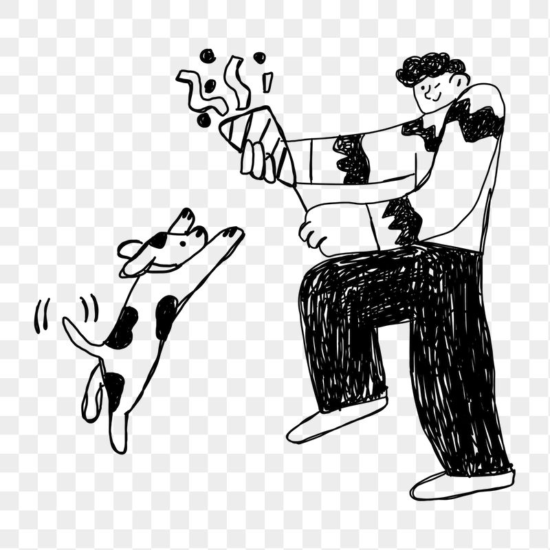 Man png partying with dog | Free PNG Illustration - rawpixel