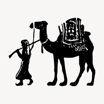 Man pulling camel clipart, vintage | Free Vector - rawpixel