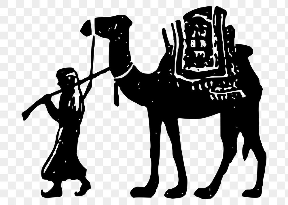 Man pulling png camel sticker, | Free PNG - rawpixel