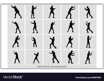 man pushing silhouetteman pushing bundle