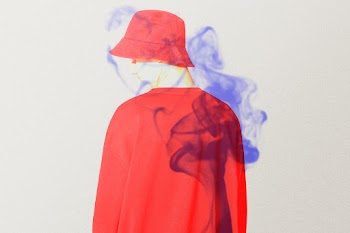 Man rear view in double color exposure… | Free stock illustration | High Resolution graphic