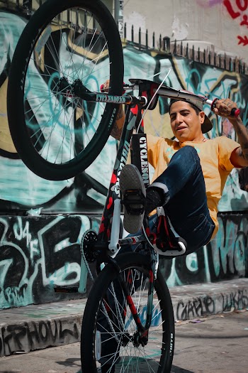Man Riding A Bicycle