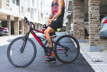 Man Riding A Bike