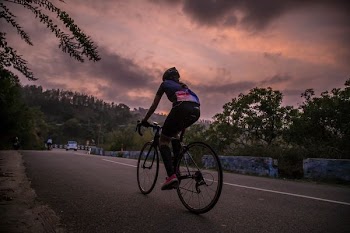 man riding bicycle