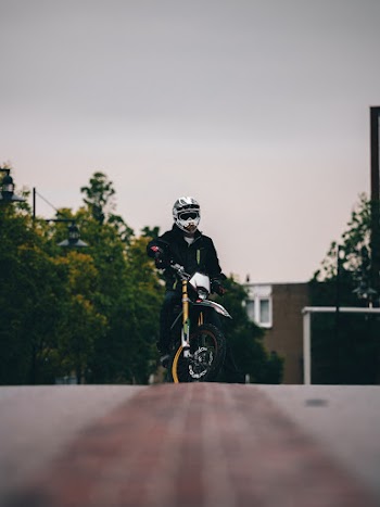 Man Riding Dirt Bike 
