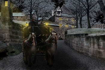 Man Riding Horse Cart