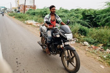 Man Riding Motorcycle