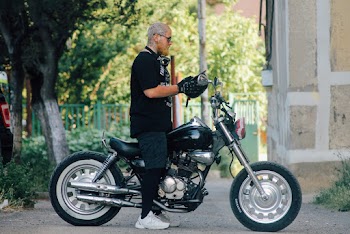 Man Riding Motorcycle