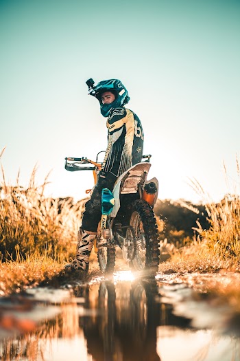 Man Riding Motorcycle