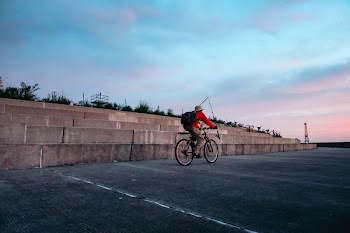Man Riding on Bicycle