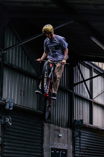Man Riding on Bicycle
