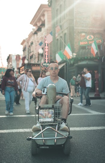 Man Riding the Cart