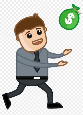 Man Running For Money Vector Illustration Fkz9acpd - Man With Money Vector