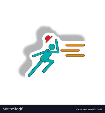 Man running in storm vector image