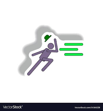 Man running in storm vector image