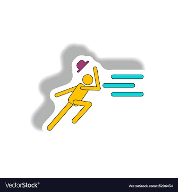 Man running in storm vector image