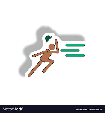 Man running in storm vector image