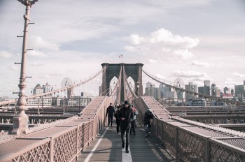 Man Running on the Bridge