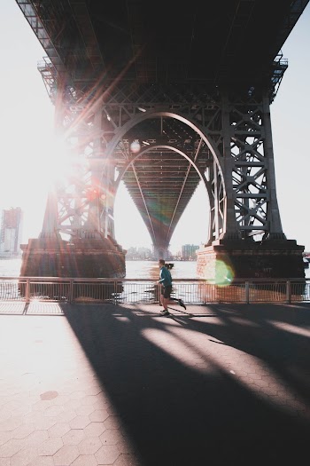 Man Running Under the Bridge