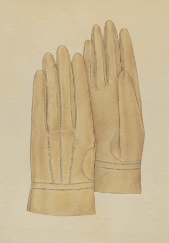Man's Gloves (c. 1938) by Melita | Free Photo - rawpixel