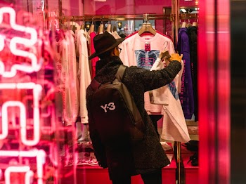 Man Searching On Apparels