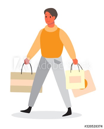 Man shopping