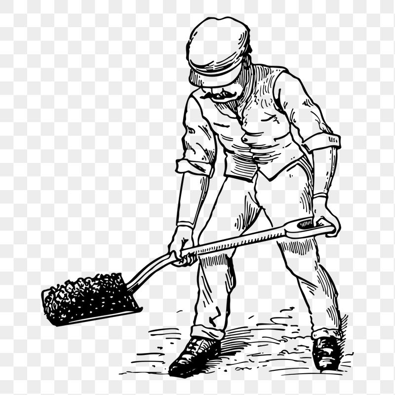 Man shoveling dirt png sticker | Free PNG - rawpixel