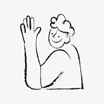 Man showing hand, marketing doodle | Free PSD Illustration - rawpixel