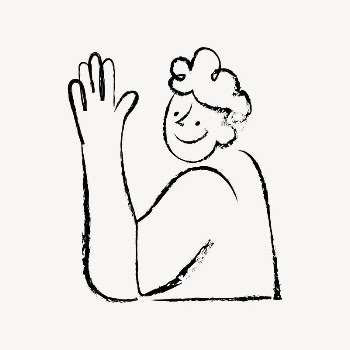 Man showing hand, marketing doodle | Free Vector Illustration - rawpixel