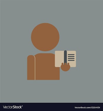 Man silhouette holding book vector image