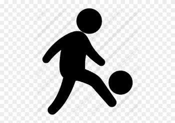 Man Silhouette Playing Soccer - Hombre Jugando Futbol Silueta