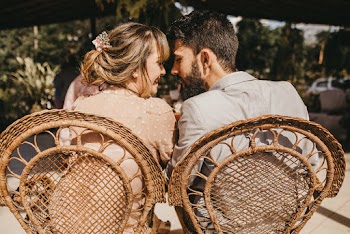 Man Sitting Beside Woman Facing Each other