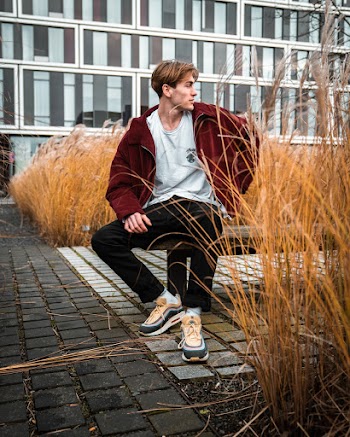Man Sitting on Bench
