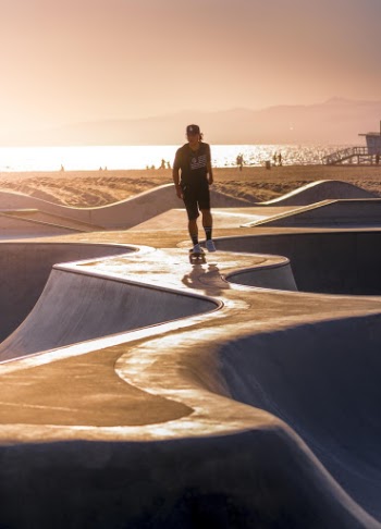 Man Skating dDuring Golden Hour