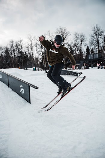 Man Skiing