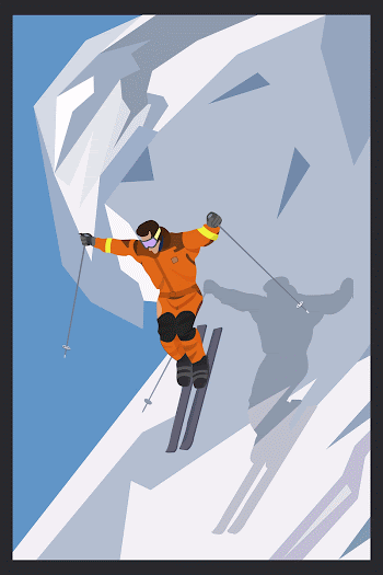 Man skiing clipart illustration psd. | Free PSD - rawpixel