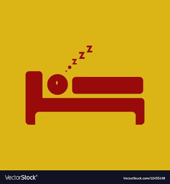 Man sleeping on bed vector image