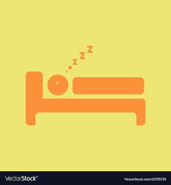 Man sleeping on bed vector image