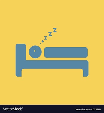 Man sleeping on bed vector image