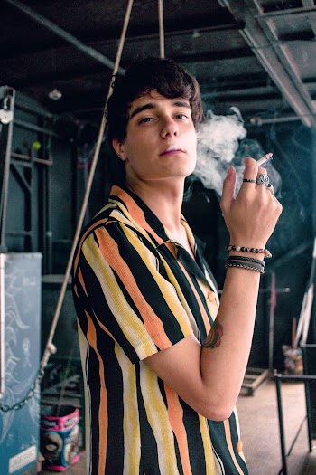 Man Smoking Cigarette
