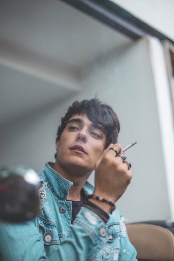 Man Smoking Cigarette