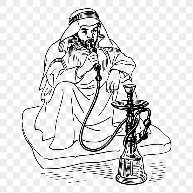 Man smoking hookah png sticker, | Free PNG - rawpixel