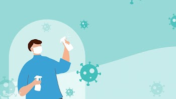 Man spraying alcohol to prevent infection of coronavirus vector | Free  vector - 2304616