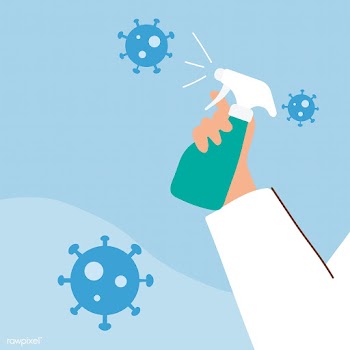 Man spraying alcohol to prevent infection of coronavirus vector | Free  vector - 2304637