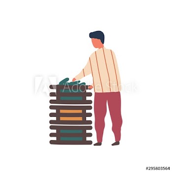 Man stacking vegetables crates flat vector illustration