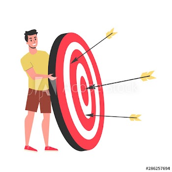 Man standing at the target
